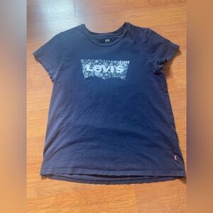Levi's Navy Short Sleeve Tee with Floral Logo